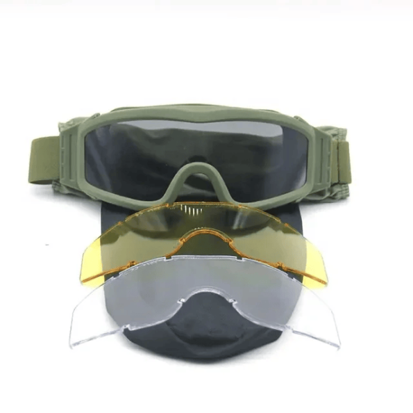 3 Lens Tactical Goggles CS Safe Protection