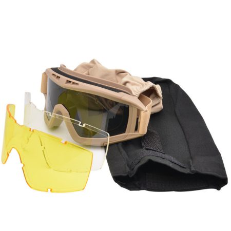 3 Lens Tactical Goggles CS Safe Protection