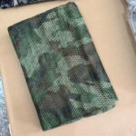 Tactical Scarf Camouflage Mesh Neck Scarf KeffIyeh Face Scarf Veil Shemagh Head Wrap for Outdoor Camping- woodland camo