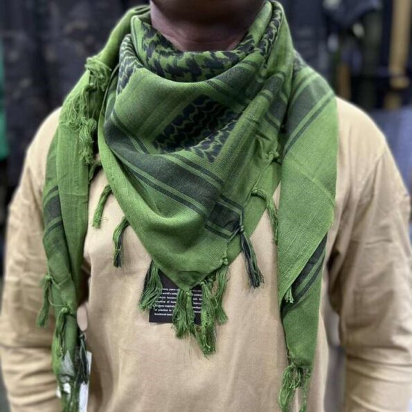 Tactical Desert Scarf Headshawl with Tassel for Men Women Bandana Scarf Mask - Brown