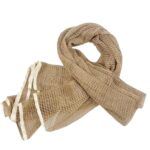 Tactical Scarf Camouflage Mesh Neck Scarf KeffIyeh Face Scarf Veil Shemagh Head Wrap for Outdoor Camping – Brown