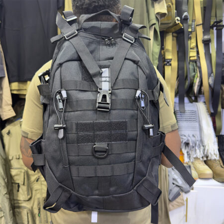 Durable Outdoor Tactical Backpack – Multipurpose Hiking & Travel Bag (Black)