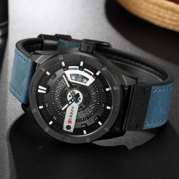 Curren 8301 Watch Waterproof Top Brand 3D Dial Wristwatch