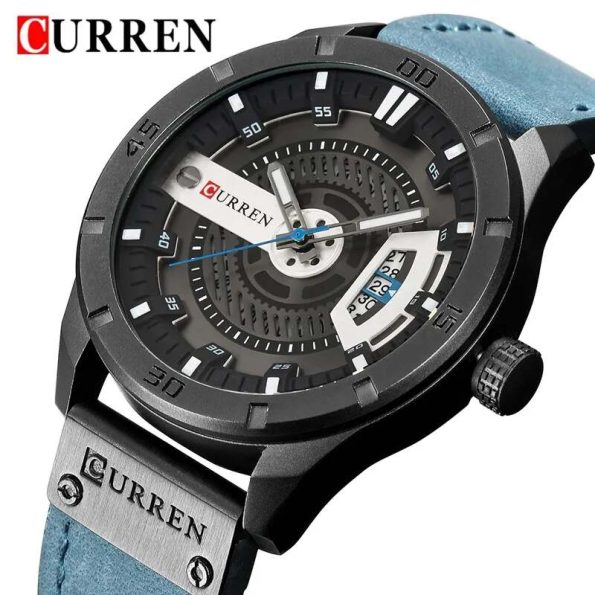 Curren 8301 Watch Waterproof Top Brand 3D Dial Wristwatch