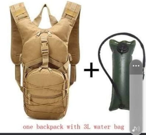 Lightweight Hydration Water Bag 3L Camel Backpack - Brown