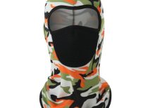 Dustproof Full Face Mask Balaclava Liner For Cycling Motorcycle Outdoor Sports Black - Orange Camo