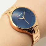 CURREN 9015 Ladies Luxury Wristwatch Rose Gold Stainless Steel Watch