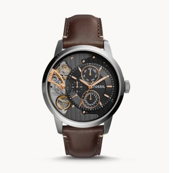 Fossil ME1163 Townsman Multifunction Dark Brown Leather Watch