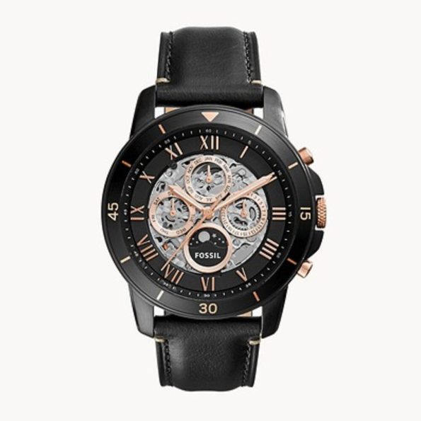 Fossil ME3138 Grant Sport Automatic Black Leather Watch