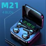 M21 TWS Bluetooth Wireless Headphone Couple 9D Stereo Waterproof Four Earbuds