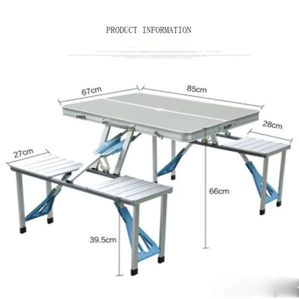 Outdoor Foldable Camping Table Chair Camping Picnic Table Set