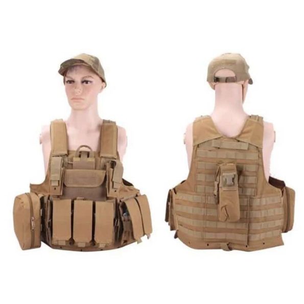 Outdoor Tactical Vest CS Field Training Equipment Men's Vest Brown