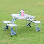 Outdoor Foldable Camping Table Chair Camping Picnic Table Set