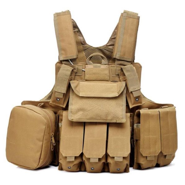 Outdoor Tactical Vest CS Field Training Equipment Men's Vest Brown