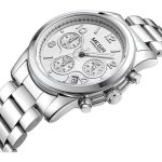 MEGIR 2057 Silver Ladies Chronograph Stainless Steel Wristwatch