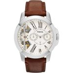 Fossil Men’s ME1144 Grant Twist Multifunction Leather Watch