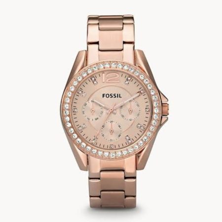 Fossil ES2811 Riley Multifunction Rose-Tone Stainless Steel Watch