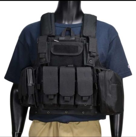 Outdoor Tactical Vest CS Field Training Equipment Men's Vest Black