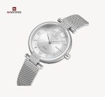 Naviforce Women’s Watch NF5019 Silver Strap Top Brand Fashion Stainless Steel