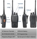 2 Pcs Baofeng BF888S Walkie Talkie Original 5W BF-888S 3 – 5KM UHF 400-470MHZ Transceiver Portable Two Way Radio