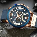 CURREN 8329 Luxury Quartz Fashion Waterproof Business Leather Watch