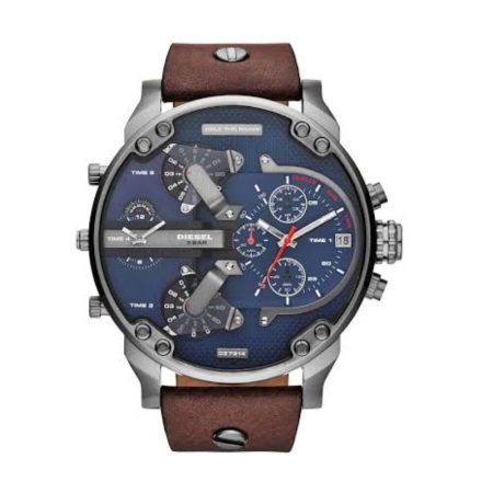 Diesel DZ7314 Men’s 57mm Mr. Daddy 2.0 Quartz Leather Chronograph Watch