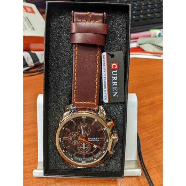 CURREN 8291 Top Luxury Leather Chronograph Wristwatch