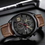 CURREN 8324 Quartz Waterproof Chronograph Leather Men’s Watch