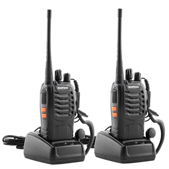 2 Pcs Baofeng BF888S Walkie Talkie Original 5W BF-888S 3 - 5KM UHF 400-470MHZ Transceiver Portable Two Way Radio