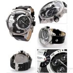 Diesel DZ7256 Men’s Little Daddy Quartz Stainless Steel and Leather Chronograph Watch