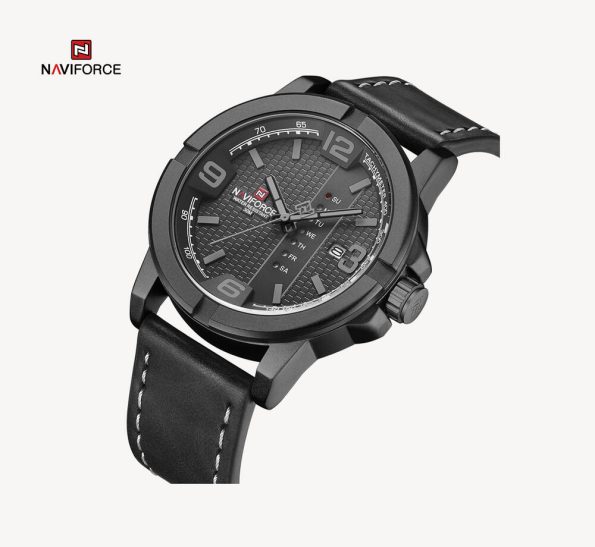 NAVIFORCE NF9177 Fashion Quartz Waterproof Leather Strap Wristwatches