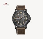 NAVIFORCE NF9177 Fashion Quartz Waterproof Leather Strap Wristwatches