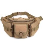 Outdoor Tactical Waist Bag Waterproof Pouch Brown