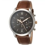 Fossil FS5408 Men’s Quartz Watch, Analog Display and Leather Strap