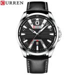 CURREN Men’s Top Brand Luxury Black Silver Waterproof Wristwatch 8379