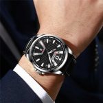 CURREN Men’s Top Brand Luxury Black Silver Waterproof Wristwatch 8379