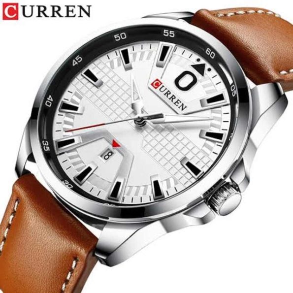 CURREN Male Genuine Leather Wristwatch 8379