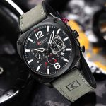 CURREN Top Luxury Brand Men’s Fashion Leather Strap Quartz Wrist Watch 8398