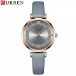 CURREN Quartz Fashion Luxury New Elegant Classic Leather Women's Watch 9079 - Grey