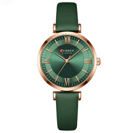 CURREN Quartz Fashion Luxury New Elegant Classic Leather Women's Watch 9079 - Green