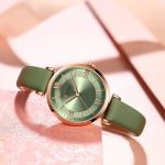 CURREN Quartz Fashion Luxury New Elegant Classic Leather Women’s Watch 9079 – Light Green