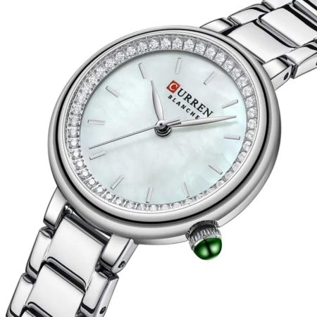 CURREN Top Brand Luxury Silver Lady Stainless Steel Bracelet Watch 9089