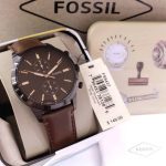 Fossil Mens Watch FS5437 Townsman Chronograph Black Round Leather Watch