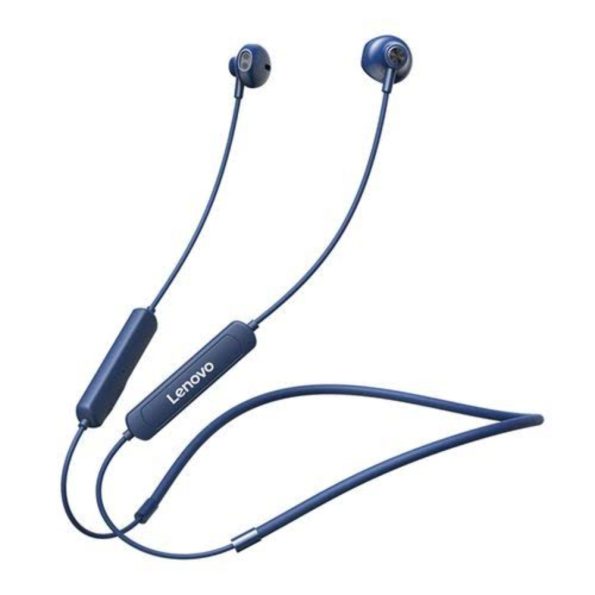 Lenovo SH1 Wireless Earphone Bluetooth 5.0 Sound Sports Headset Magnetic Neckband - Navy Blue