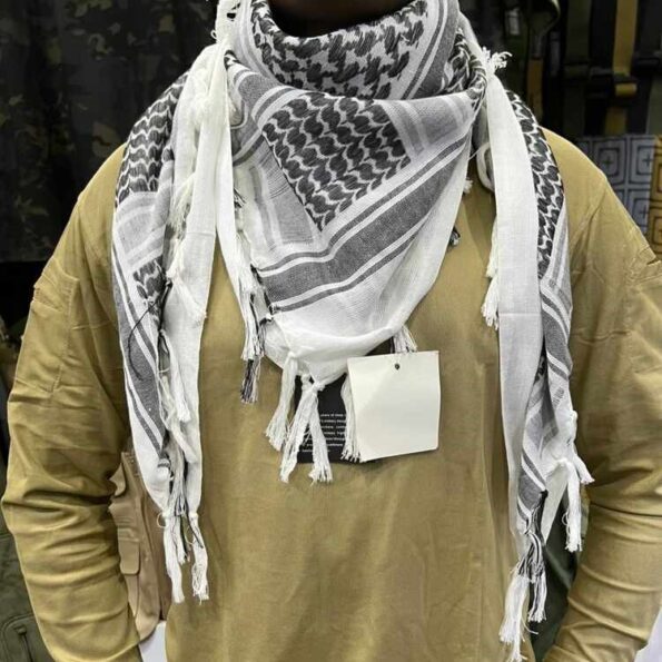 Tactical Desert Shemagh Scarf Head Shawl Bandana Scarf Mask (White)