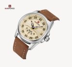 Naviforce Men’s Watch NF9124 Brown Strap Analog Display dial