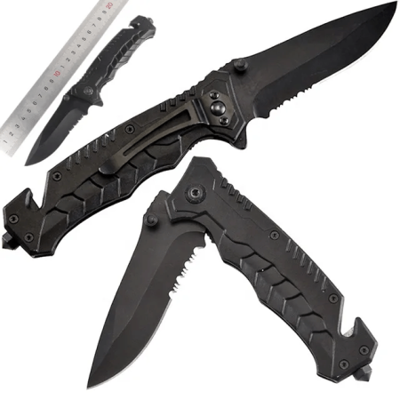 Cold Steel Black Sable Outdoor camping stainless steel handle folding knife