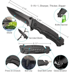 Cold Steel Black Sable Outdoor camping stainless steel handle folding knife