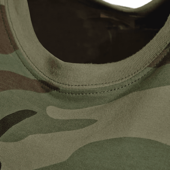 Custom 100% Cotton Breathable Camouflage T Shirt - Woodland Camo