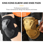 4Pcs/Set Knee and Elbow Pads, Protective Pad Outdoor Safety Gear, Adjustable Straps